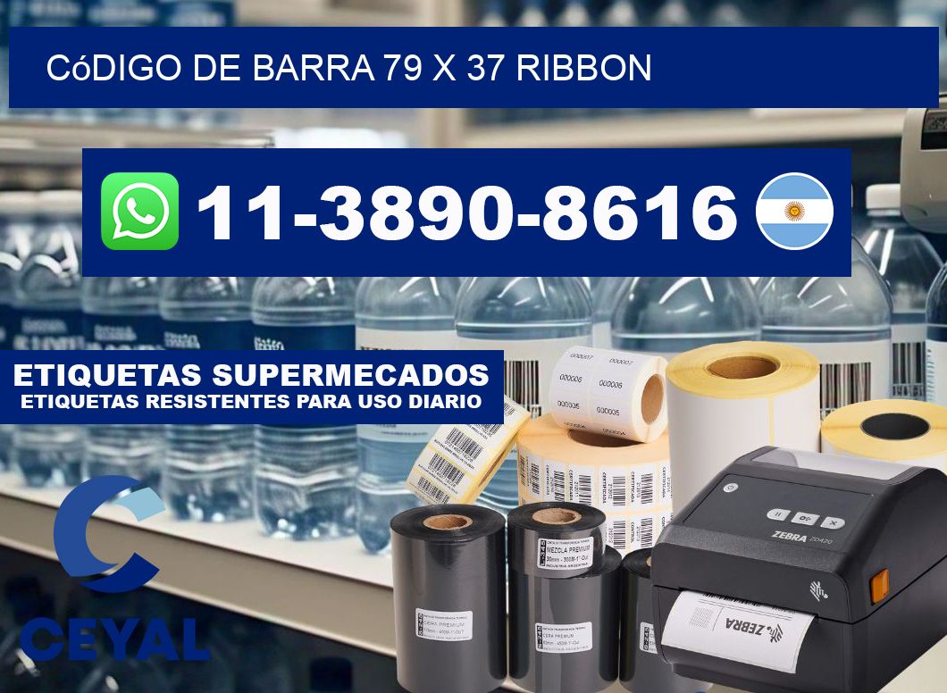 código de barra 79 x 37 ribbon