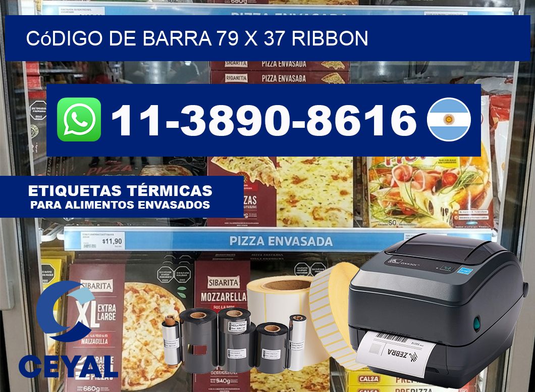 código de barra 79 x 37 ribbon