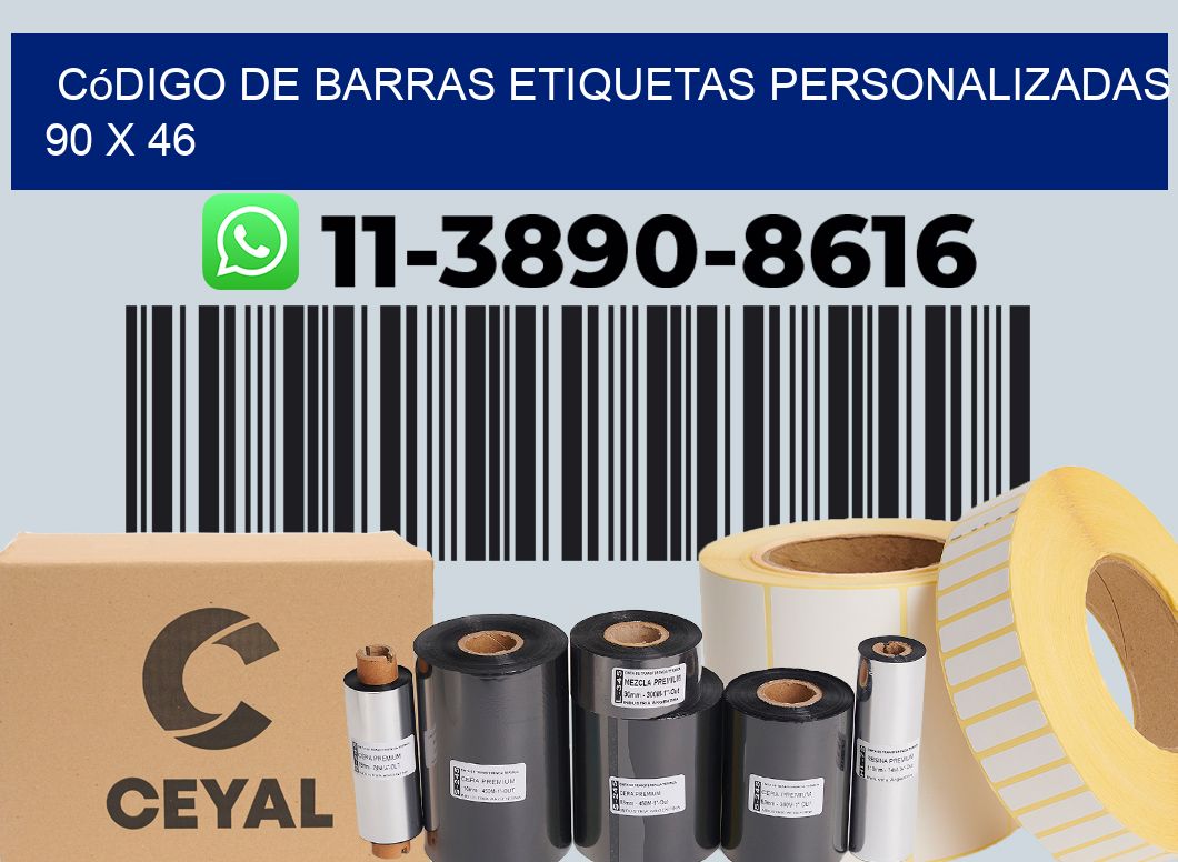 código de barras etiquetas personalizadas 90 x 46