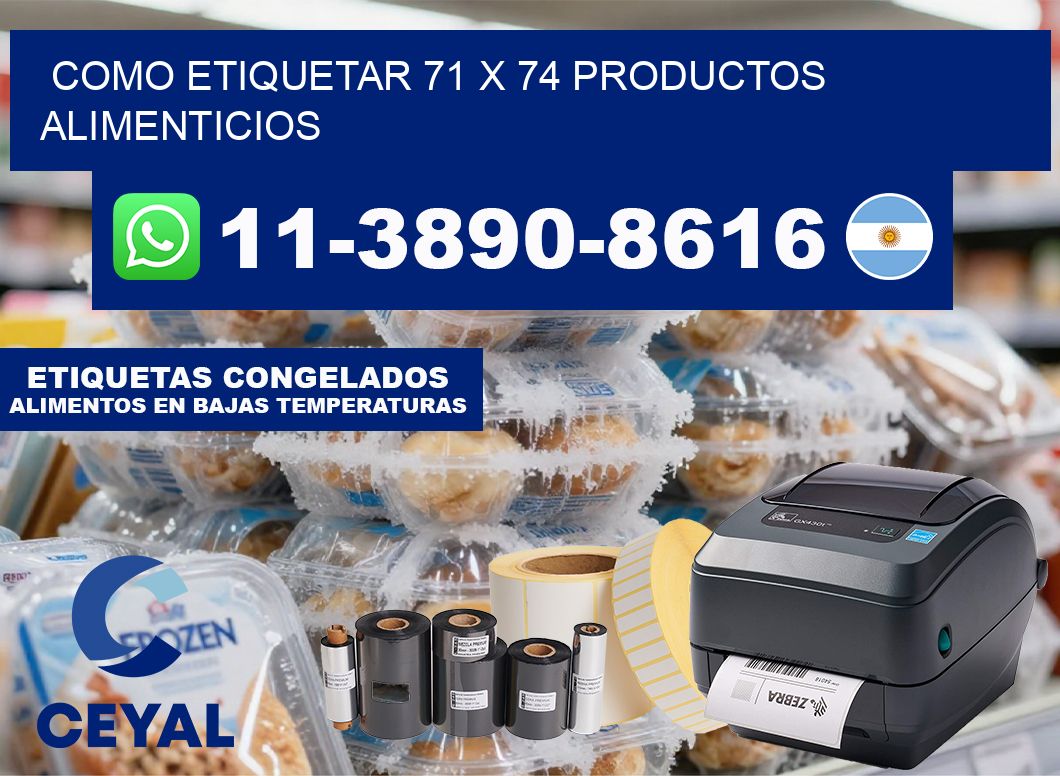 como etiquetar 71 x 74 productos alimenticios