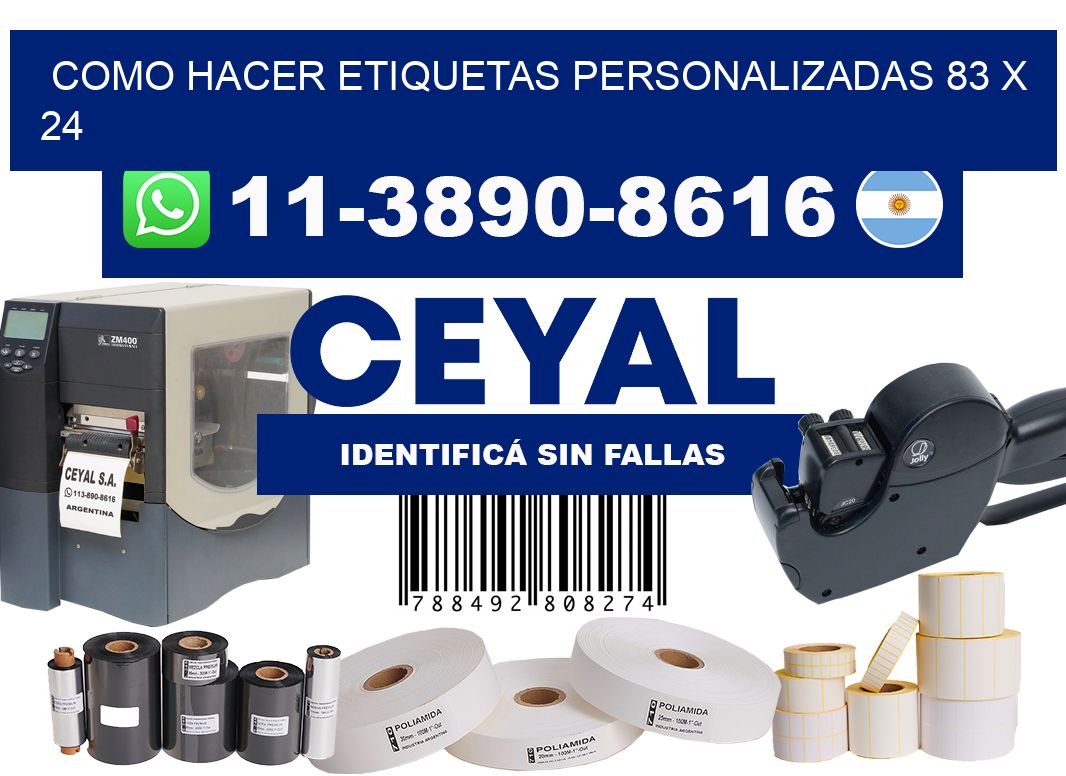como hacer etiquetas personalizadas 83 x 24