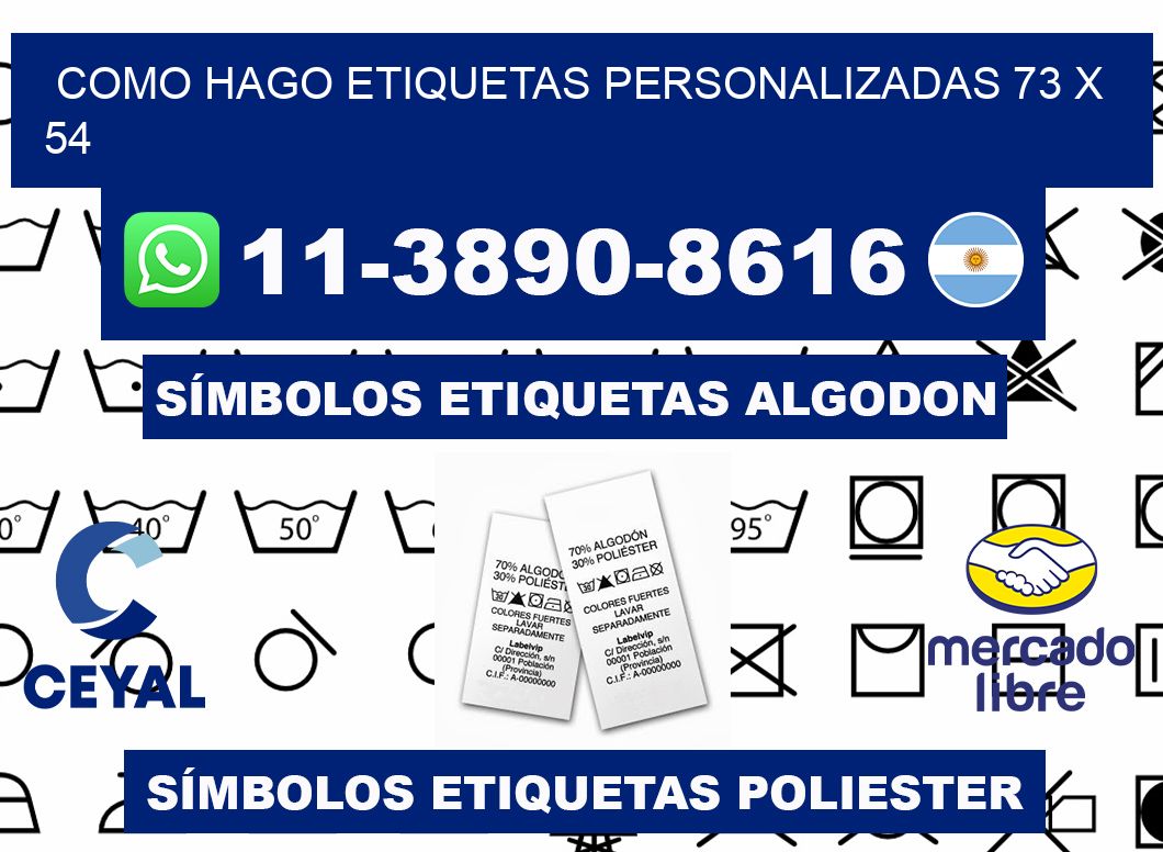 como hago etiquetas personalizadas 73 x 54