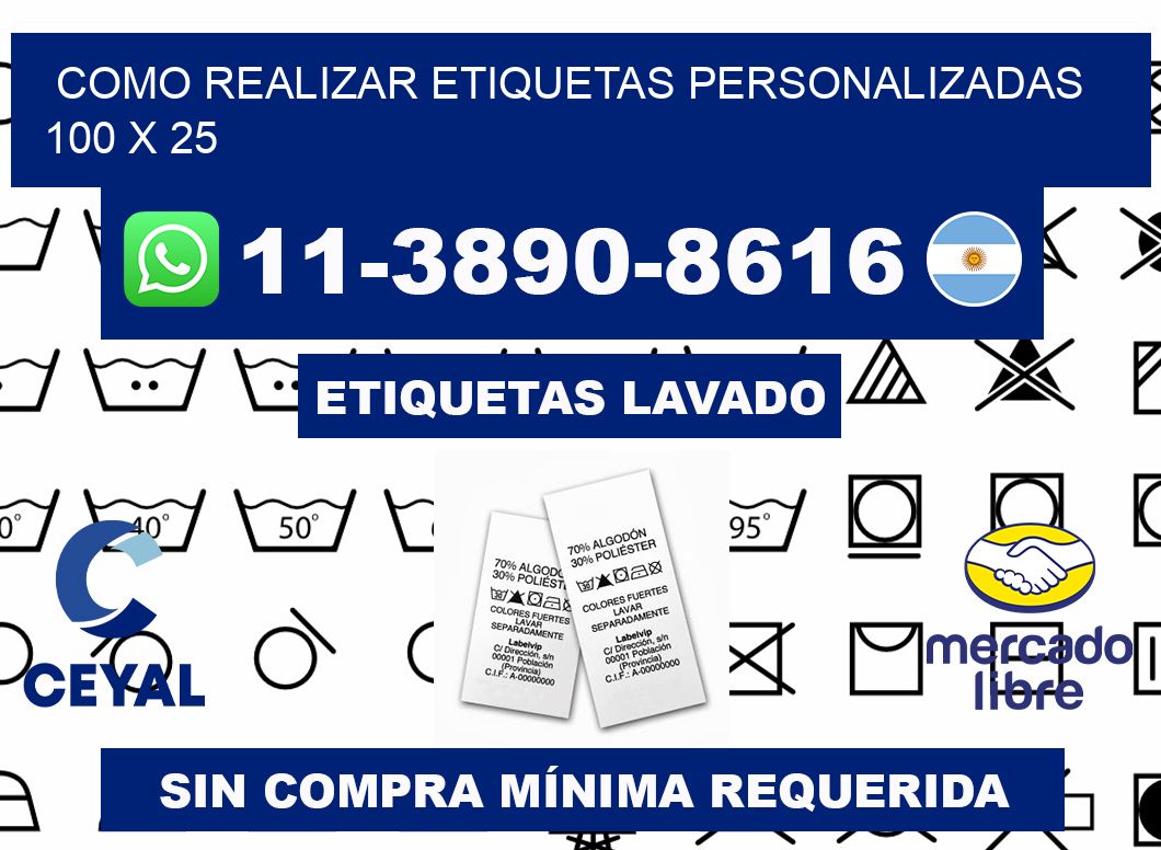 como realizar etiquetas personalizadas 100 x 25