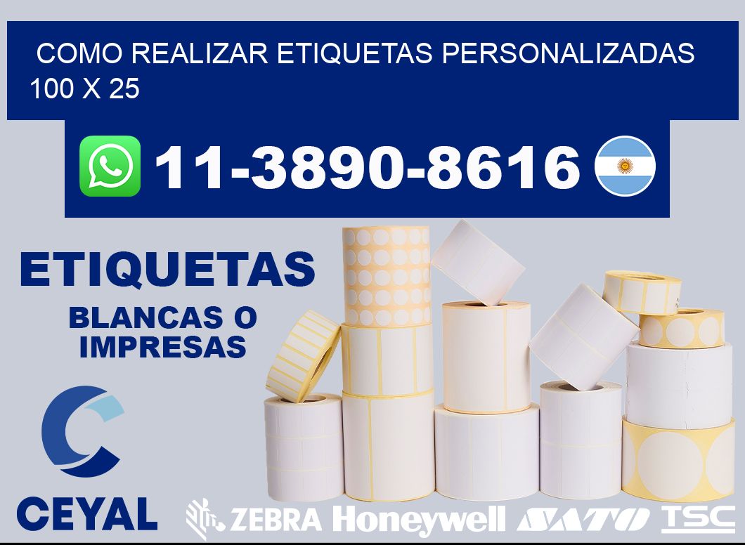 como realizar etiquetas personalizadas 100 x 25