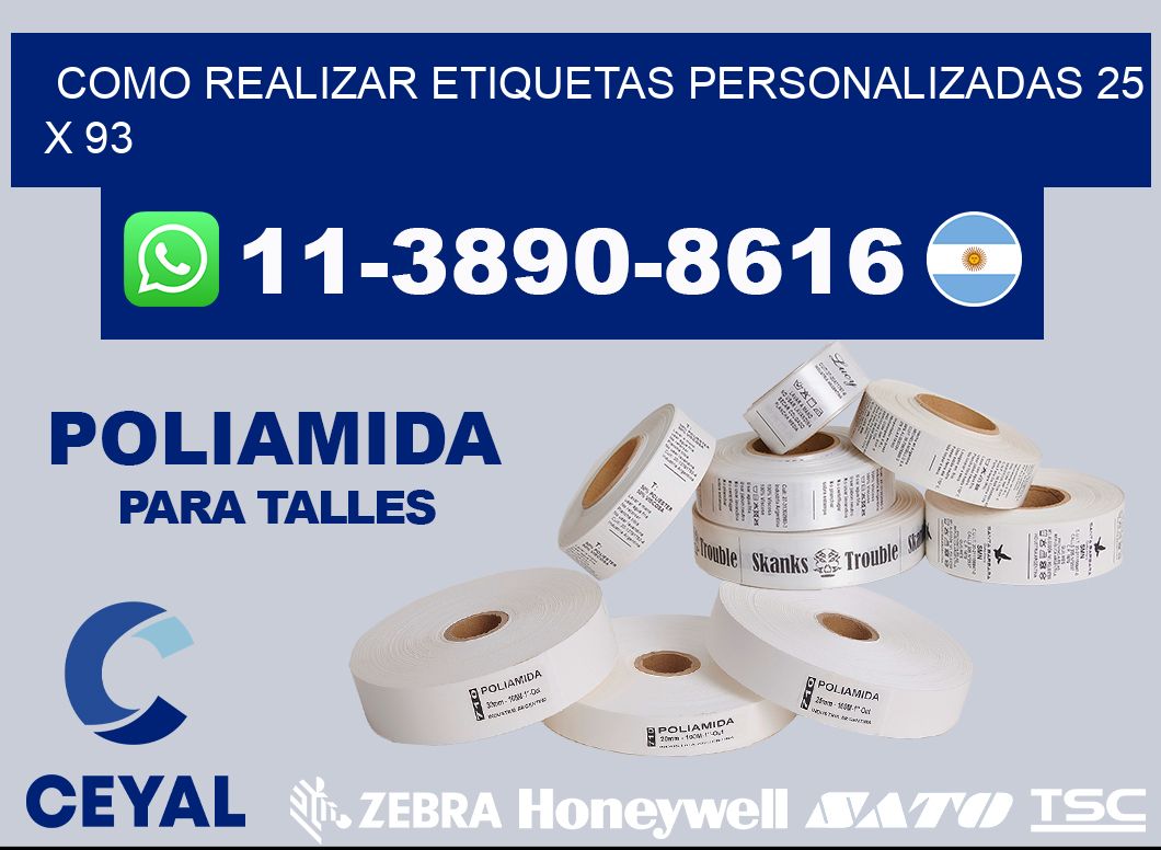 como realizar etiquetas personalizadas 25 x 93