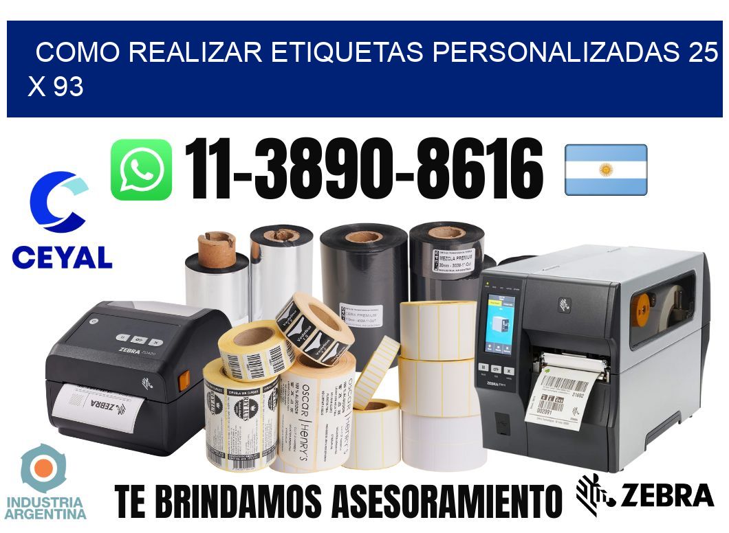 como realizar etiquetas personalizadas 25 x 93