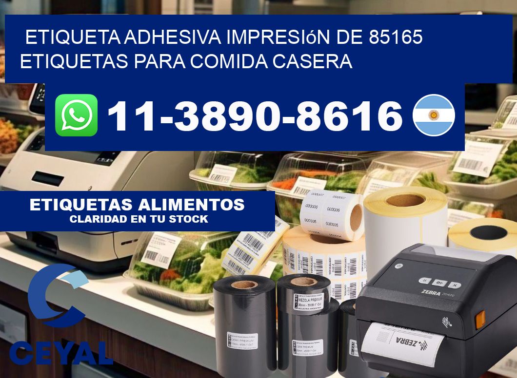 etiqueta adhesiva impresión de 85165 etiquetas para comida casera