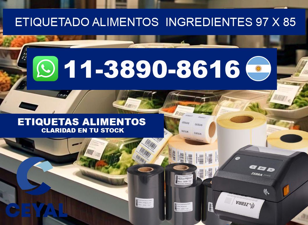 etiquetado alimentos  Ingredientes 97 x 85