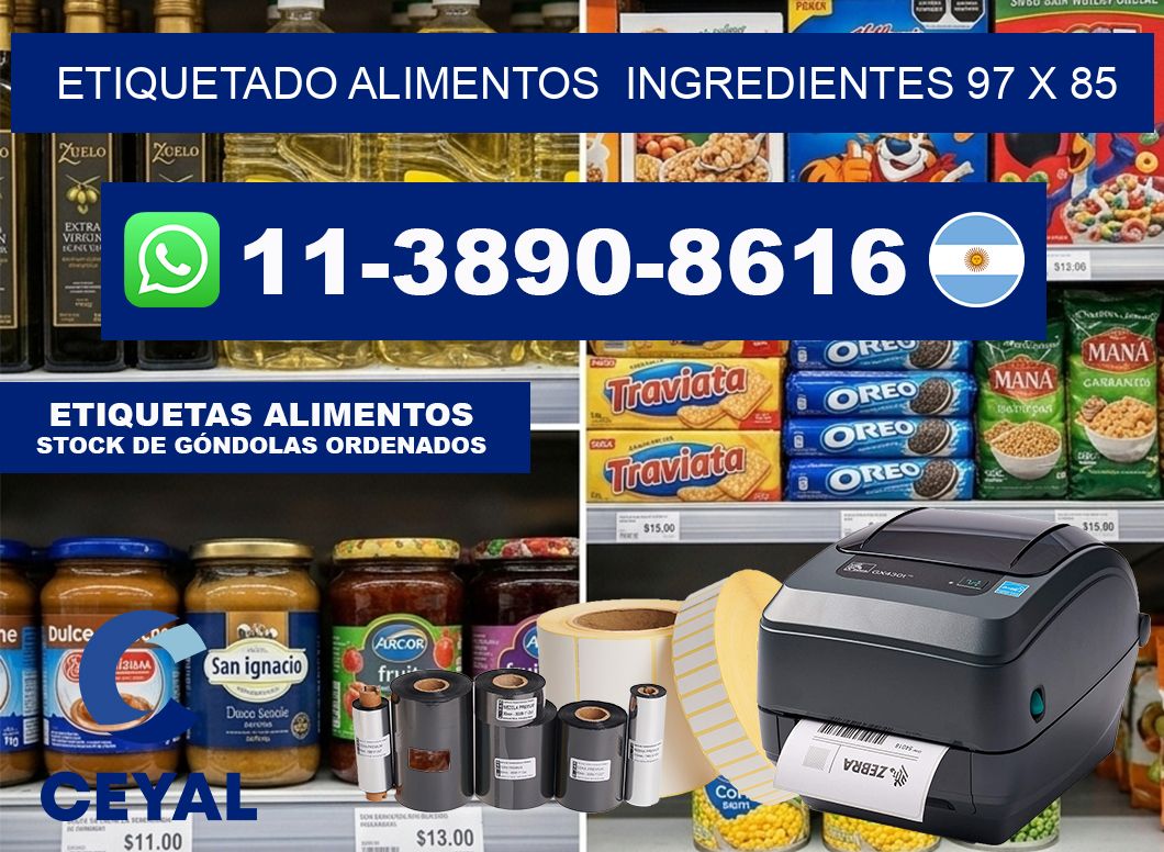 etiquetado alimentos  Ingredientes 97 x 85