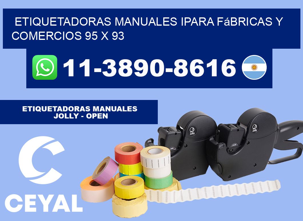 etiquetadoras manuales ipara fábricas y comercios 95 x 93