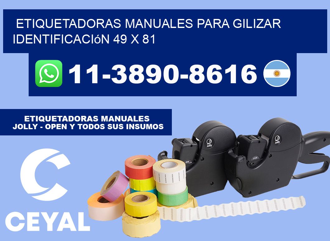 etiquetadoras manuales para gilizar identificación 49 x 81