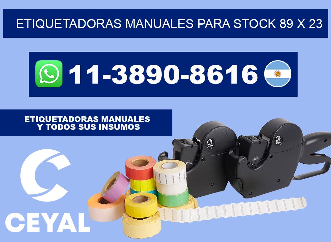 etiquetadoras manuales para stock 89 x 23
