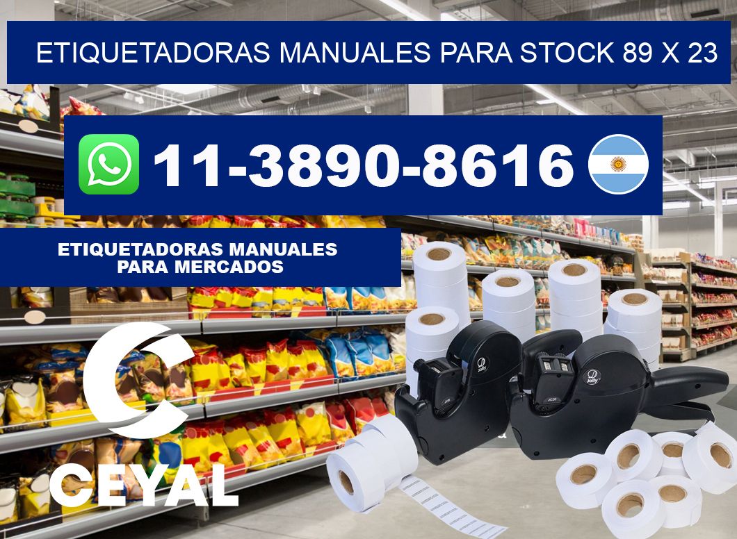 etiquetadoras manuales para stock 89 x 23