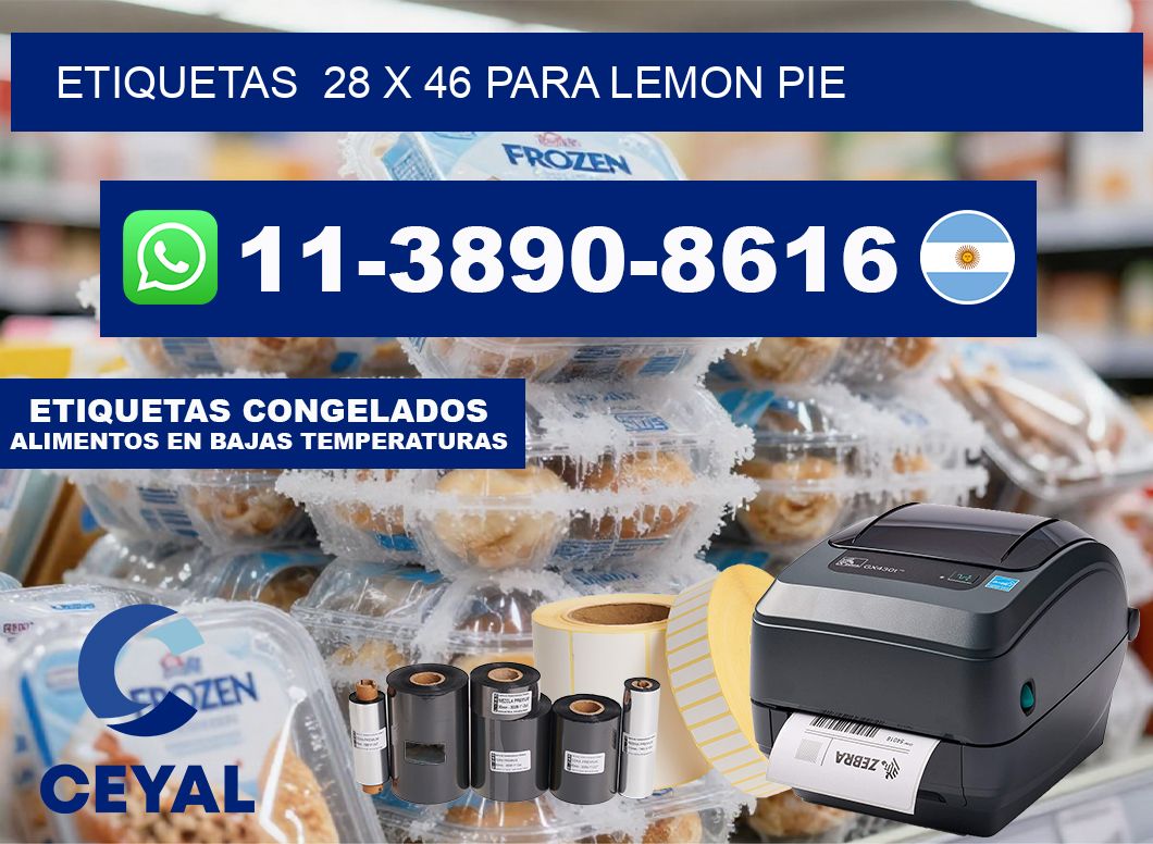 etiquetas  28 x 46 para Lemon pie