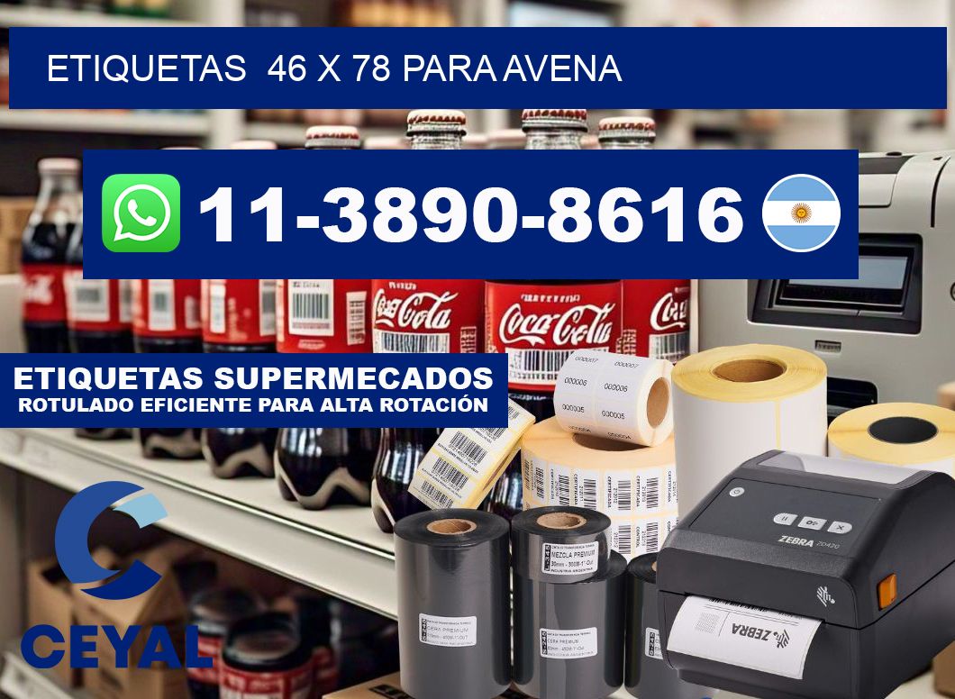 etiquetas  46 x 78 para Avena