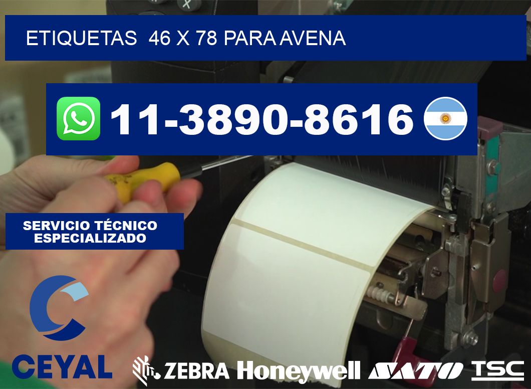 etiquetas  46 x 78 para Avena