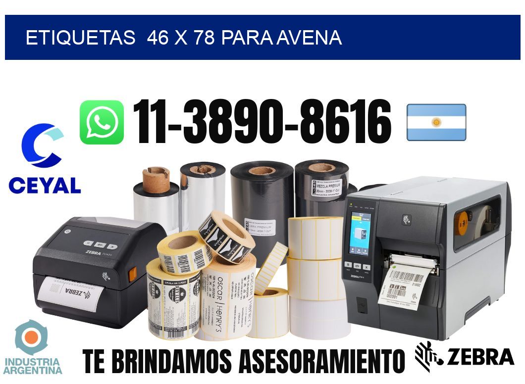 etiquetas  46 x 78 para Avena