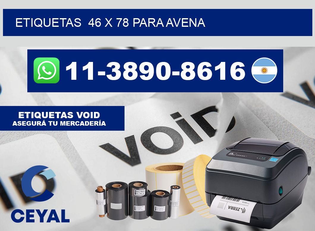 etiquetas  46 x 78 para Avena