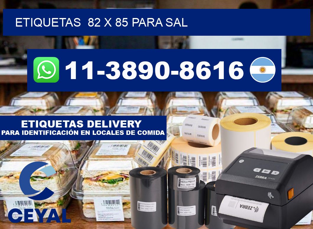 etiquetas 82 x 85 para Sal