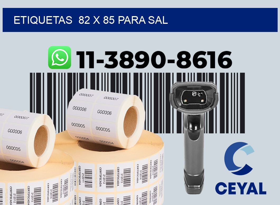 etiquetas 82 x 85 para Sal