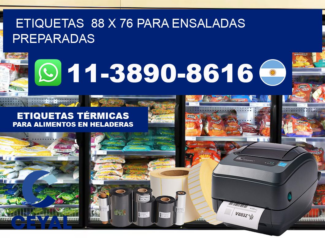 etiquetas  88 x 76 para Ensaladas preparadas