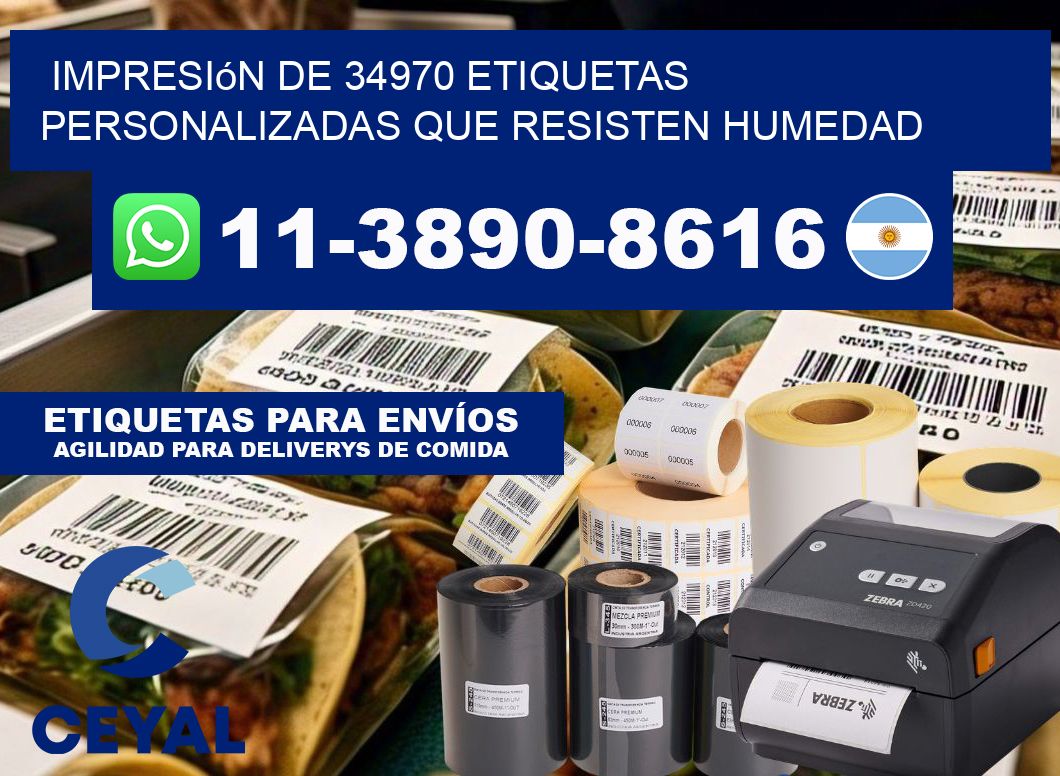 impresión de 34970 etiquetas personalizadas que resisten humedad