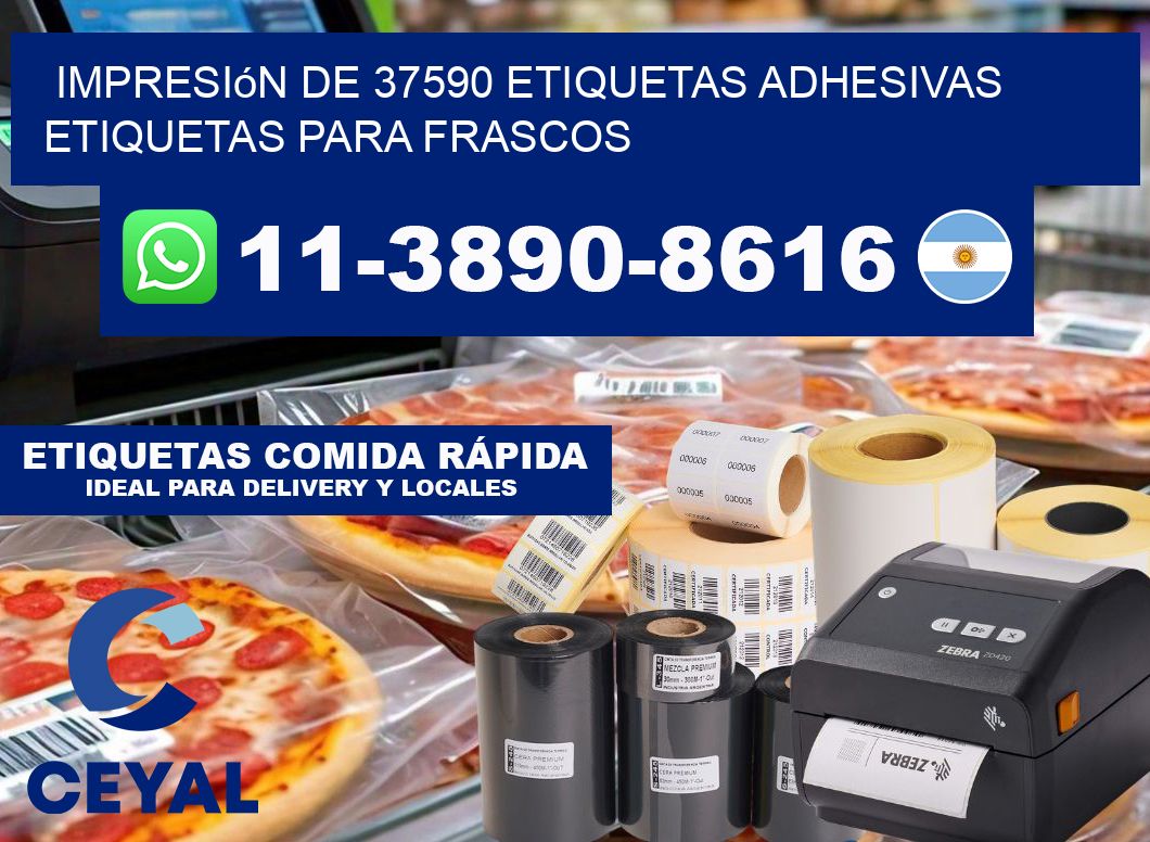 impresión de 37590 etiquetas adhesivas etiquetas para frascos