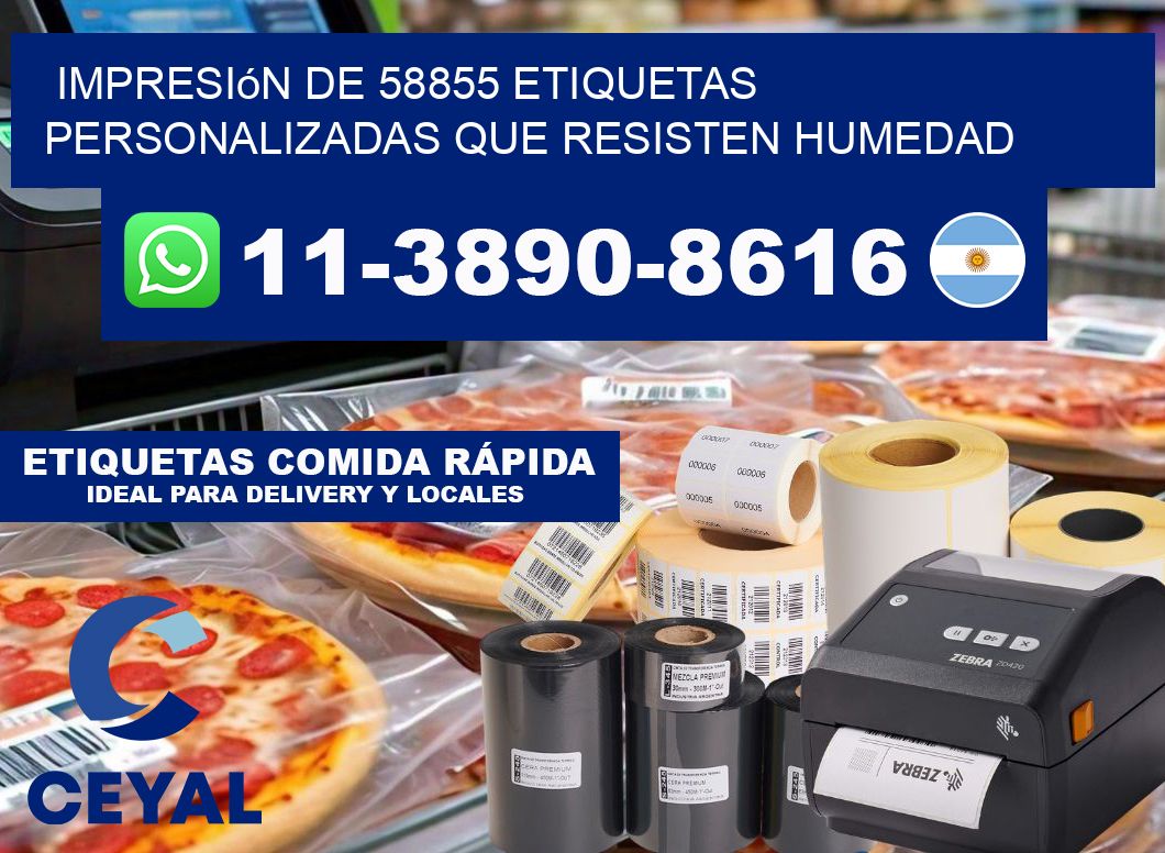 impresión de 58855 etiquetas personalizadas que resisten humedad