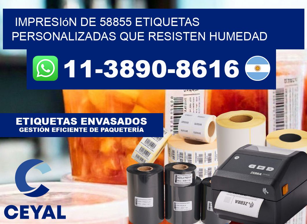 impresión de 58855 etiquetas personalizadas que resisten humedad