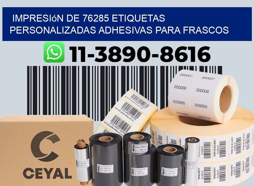 impresión de 76285 etiquetas personalizadas adhesivas para frascos