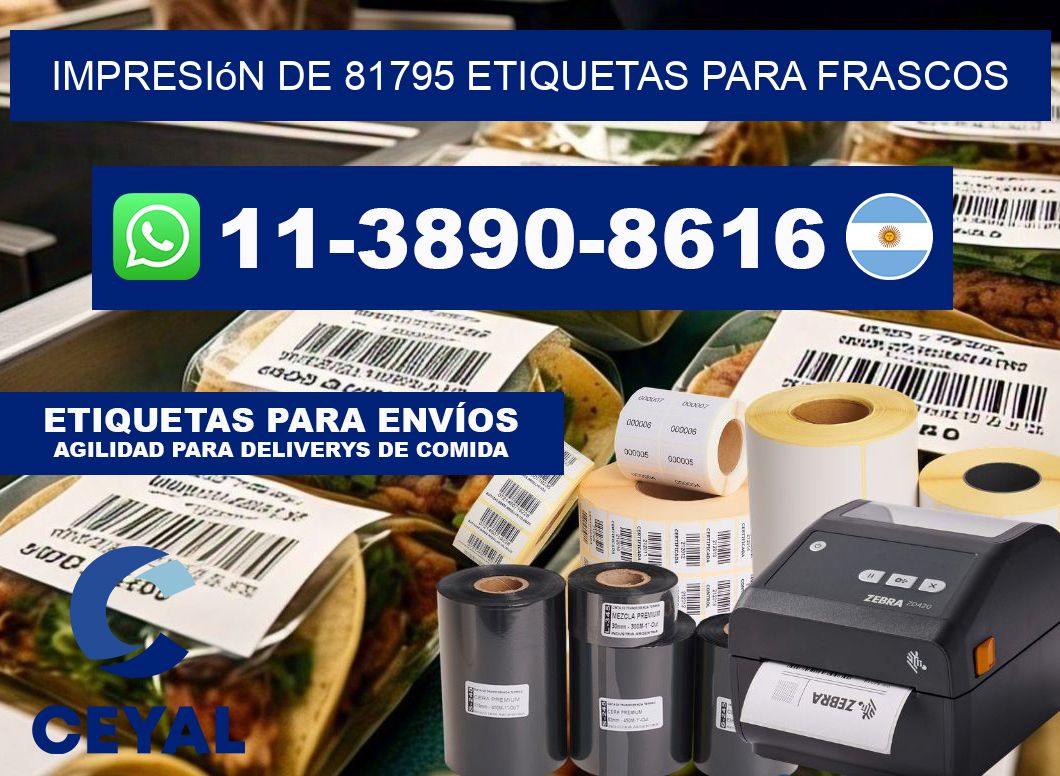 impresión de 81795 etiquetas para frascos