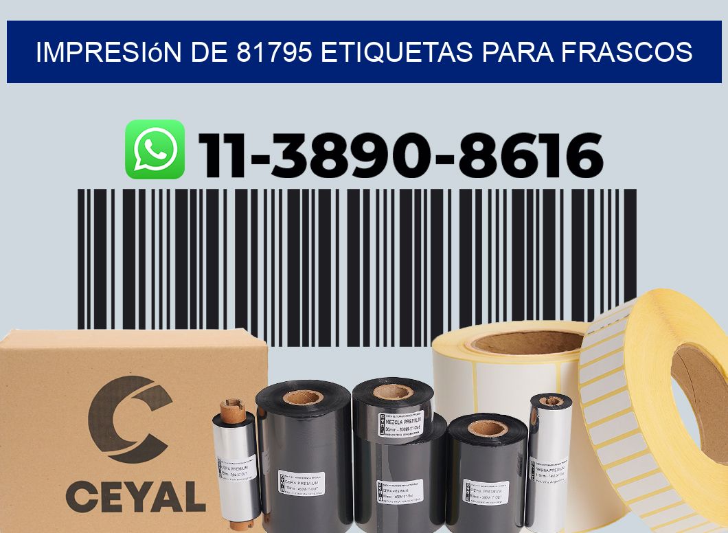 impresión de 81795 etiquetas para frascos