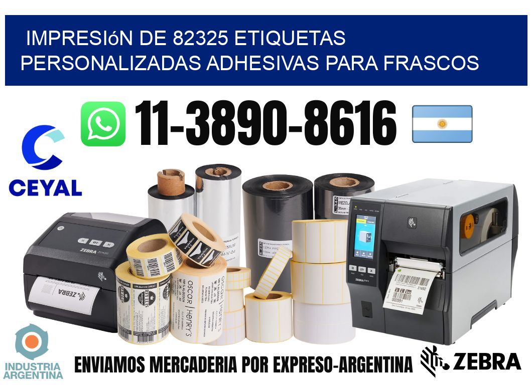 impresión de 82325 etiquetas personalizadas adhesivas para frascos