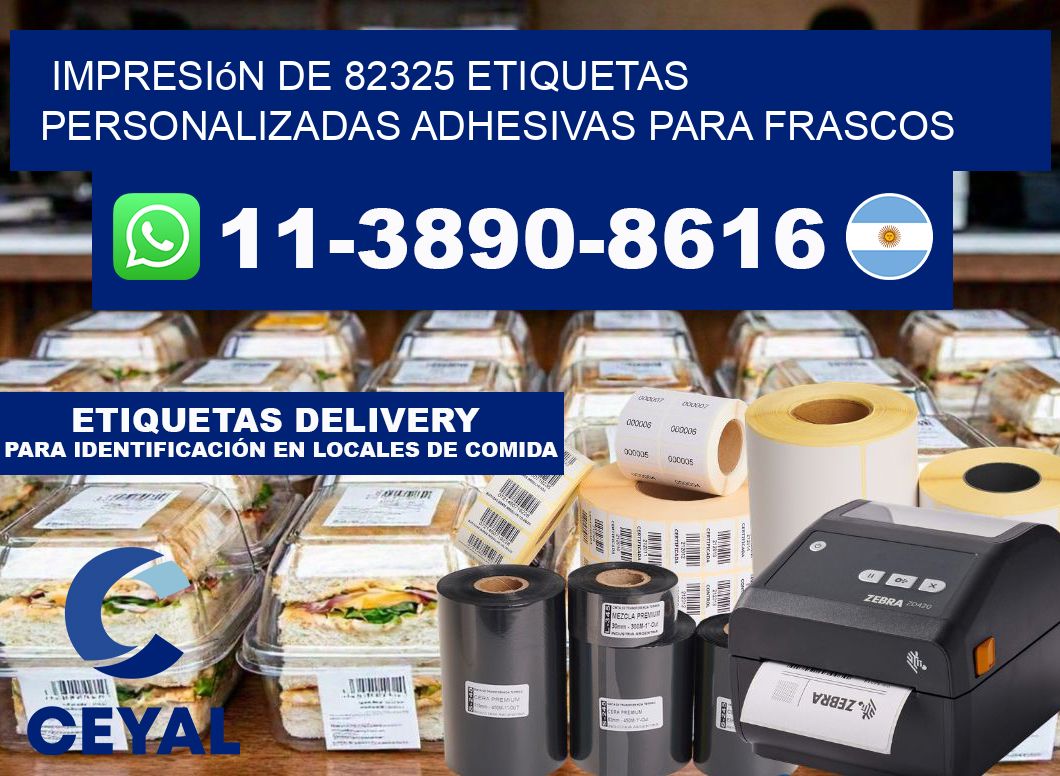 impresión de 82325 etiquetas personalizadas adhesivas para frascos