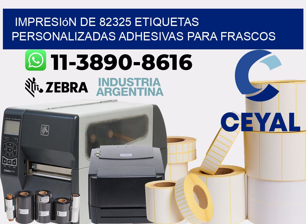 impresión de 82325 etiquetas personalizadas adhesivas para frascos