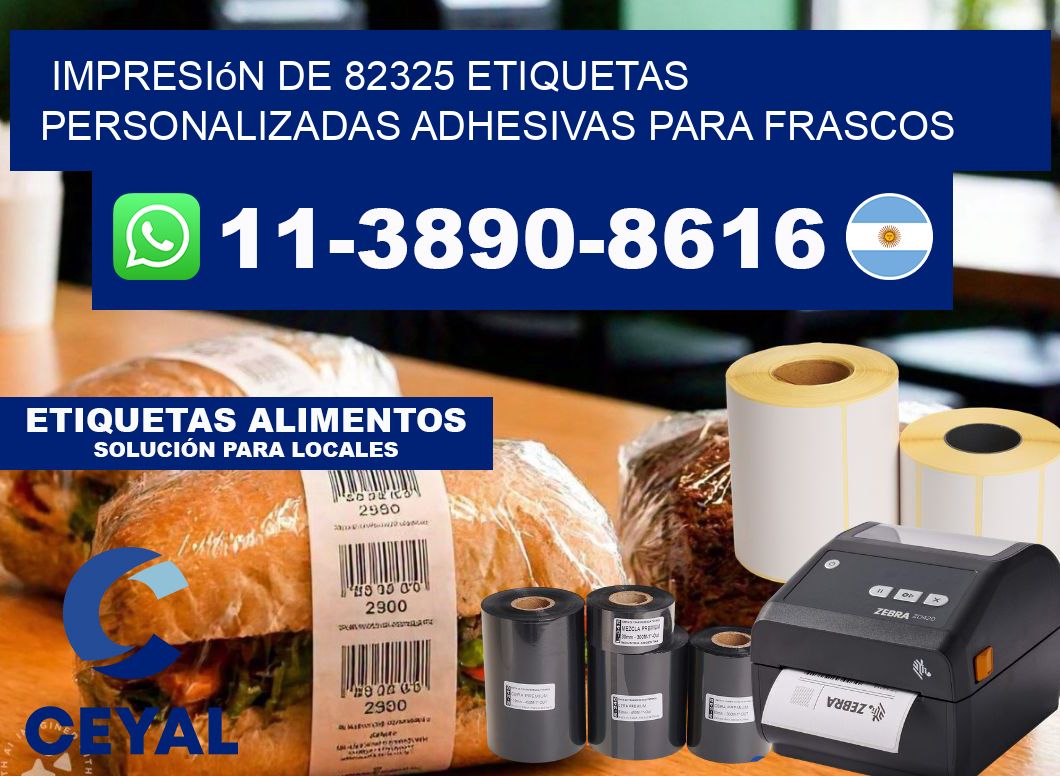 impresión de 82325 etiquetas personalizadas adhesivas para frascos