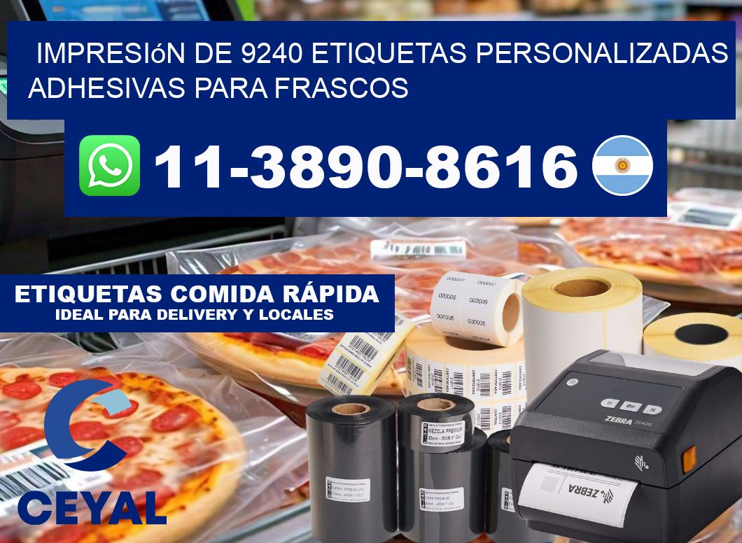 impresión de 9240 etiquetas personalizadas adhesivas para frascos