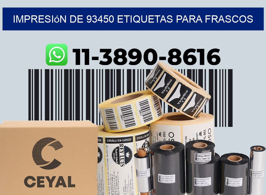 impresión de 93450 etiquetas para frascos