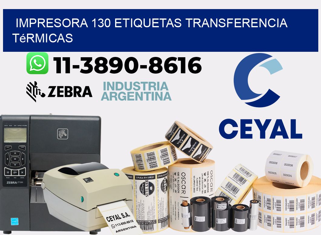 impresora 130 etiquetas transferencia térmicas
