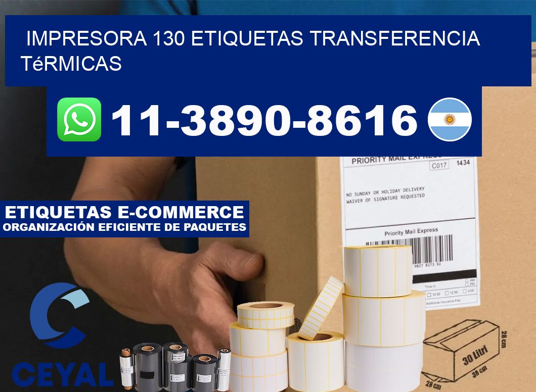 impresora 130 etiquetas transferencia térmicas