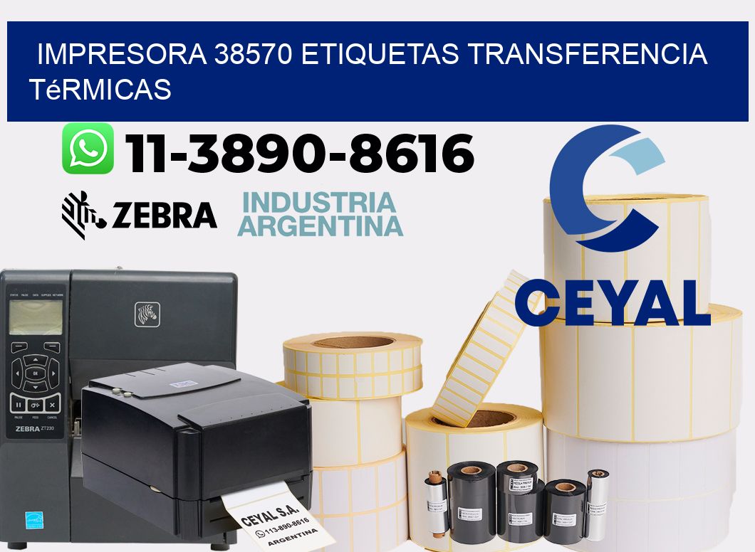 impresora 38570 etiquetas transferencia térmicas