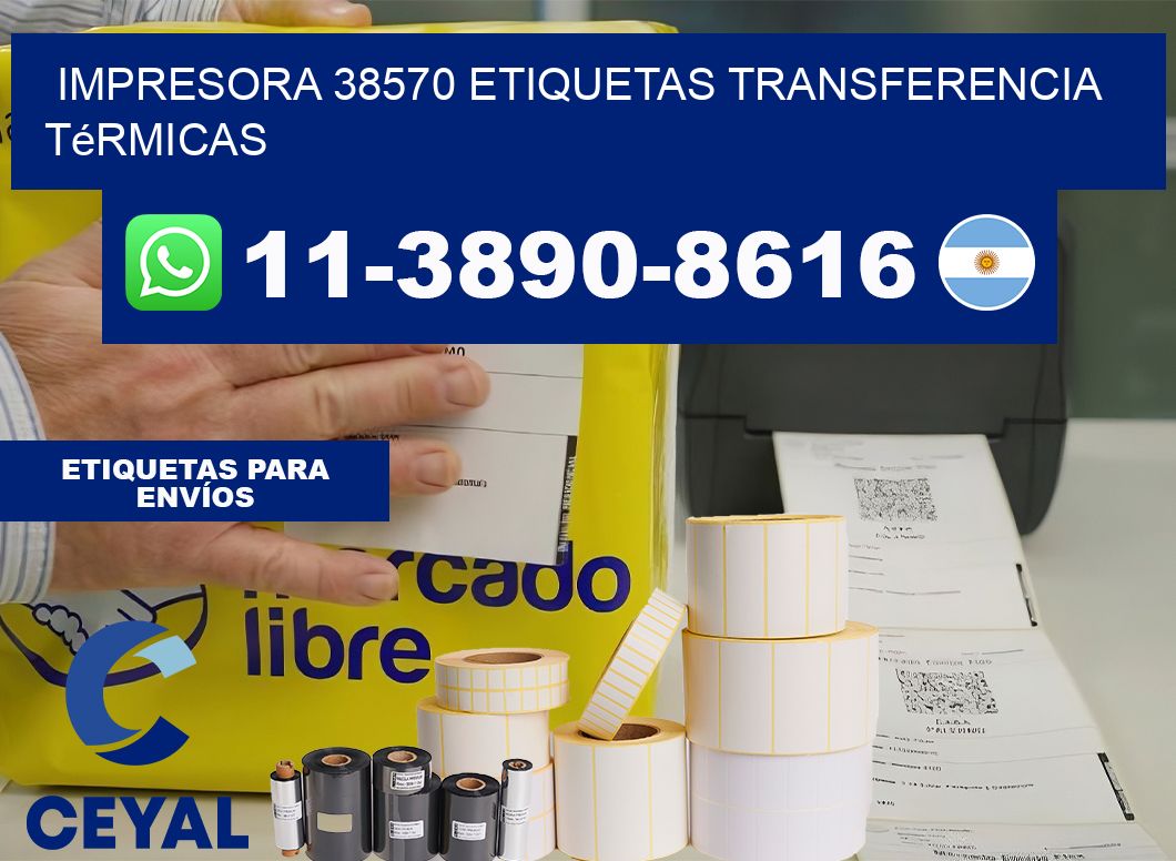 impresora 38570 etiquetas transferencia térmicas
