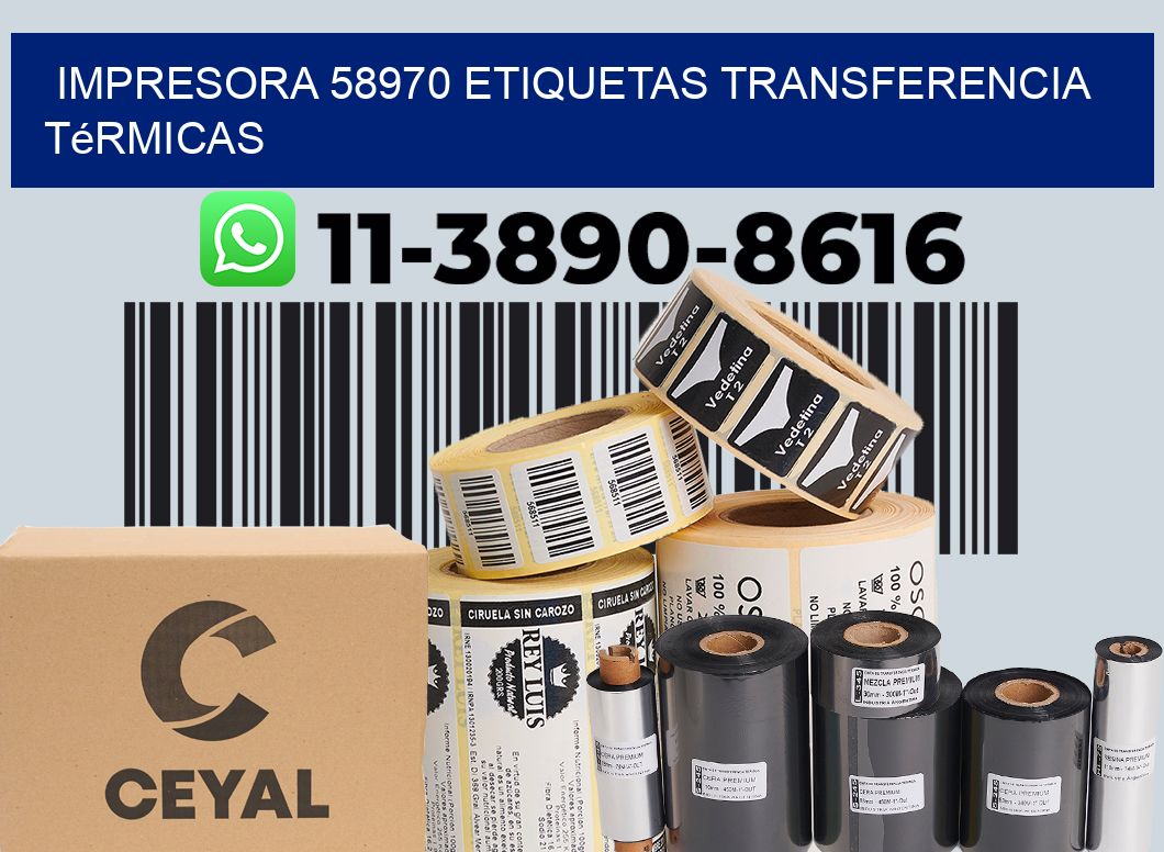 impresora 58970 etiquetas transferencia térmicas