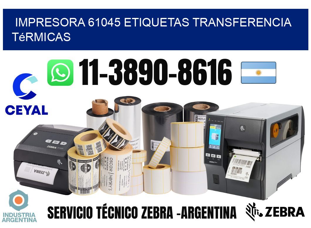 impresora 61045 etiquetas transferencia térmicas