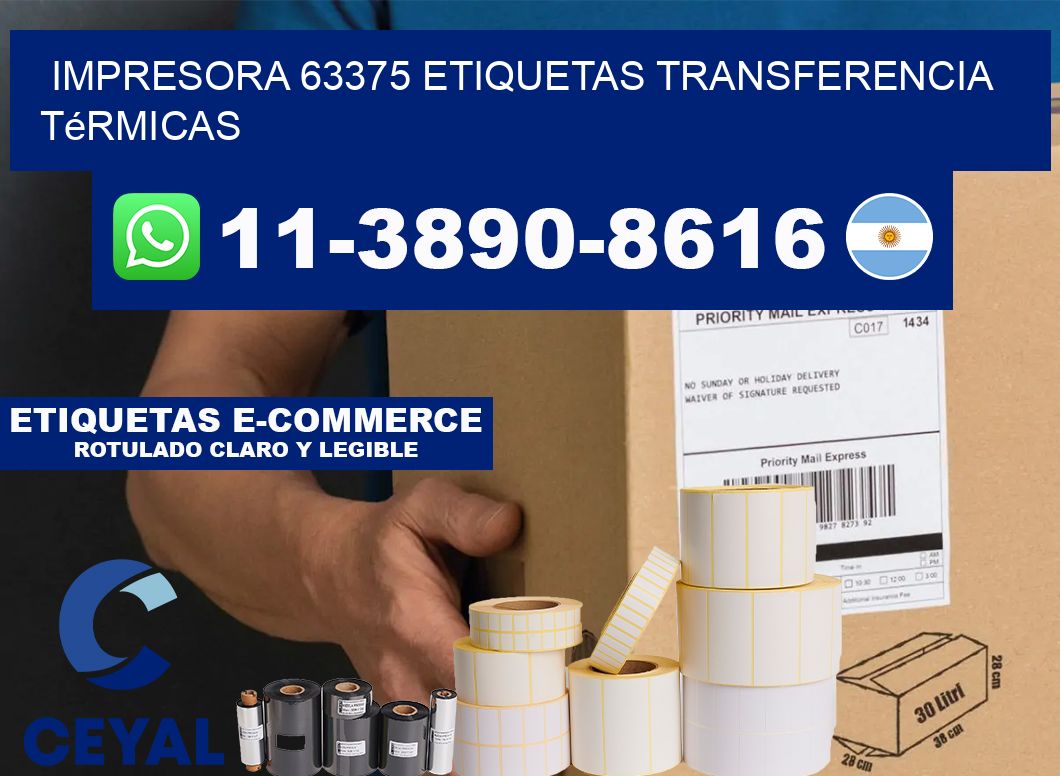 impresora 63375 etiquetas transferencia térmicas