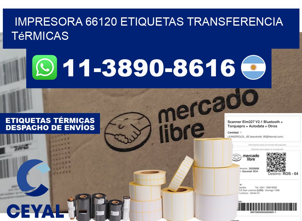 impresora 66120 etiquetas transferencia térmicas