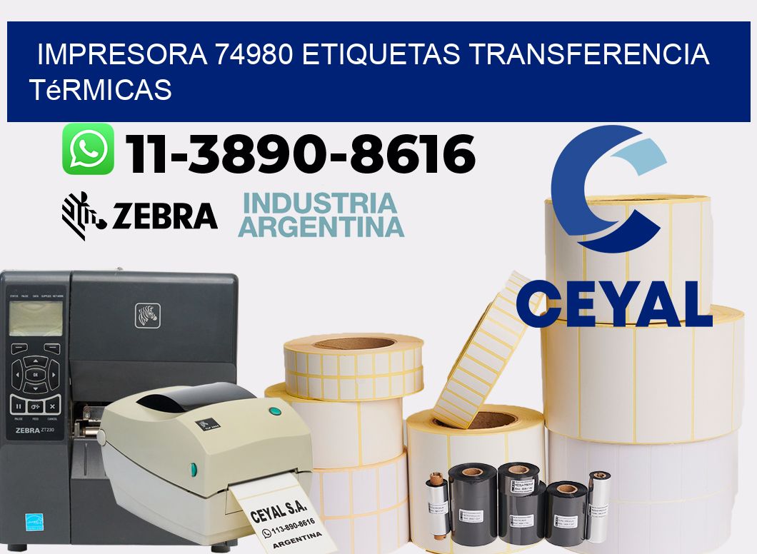 impresora 74980 etiquetas transferencia térmicas