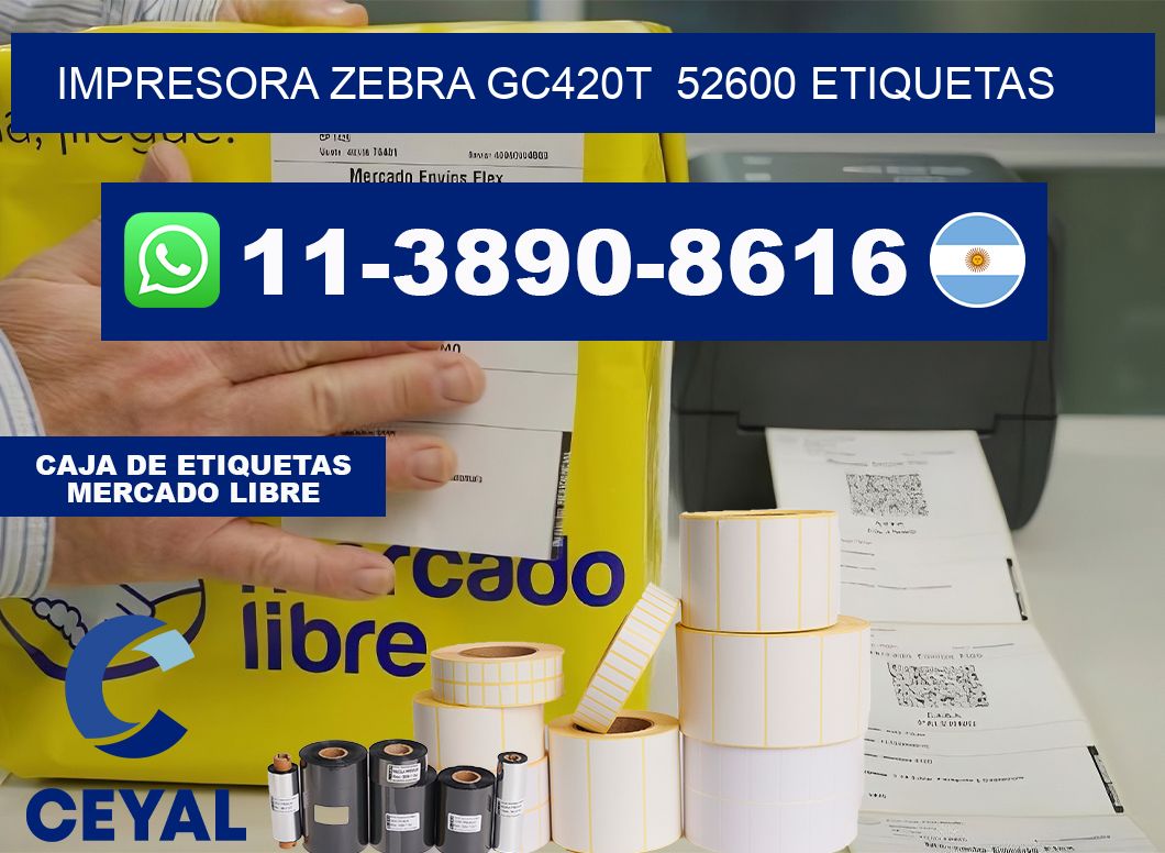 impresora zebra gc420t 52600 etiquetas