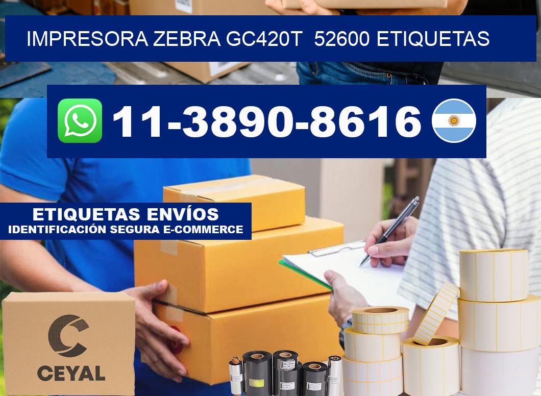 impresora zebra gc420t 52600 etiquetas
