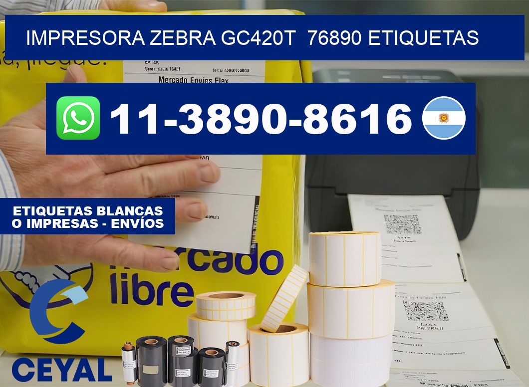 impresora zebra gc420t  76890 etiquetas